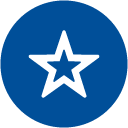 icon graphic of a person wearing a white hard hat on a blue background