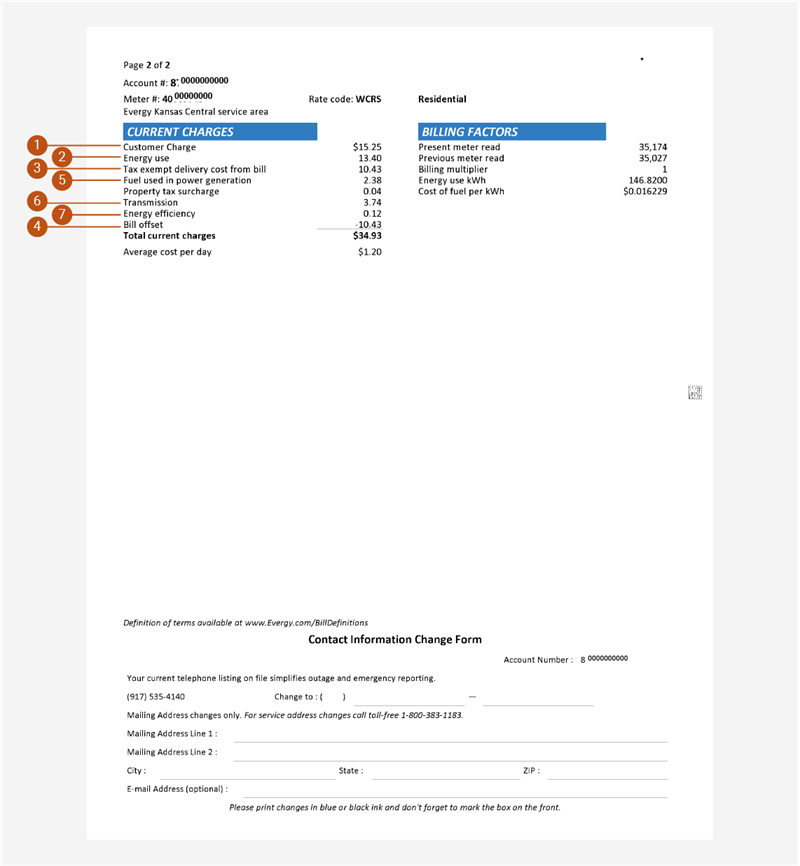 back of bill example