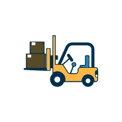 illustration of a fork lift