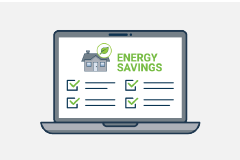 laptop graphic with my energy savings